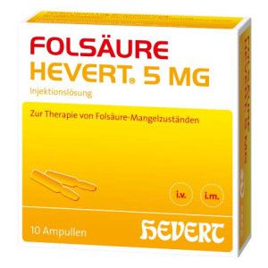 FOLSÄURE HEVERT 5 mg Ampullen